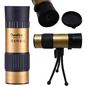 UrChoiceLtd® 2017 QANLIIY 10-100x21 Mini Telescopio Monocular de visión nocturna de bolsillo de tamaño mini para Sky Gazers & Activity Journal & Birds Watching Caza y viajes High Clear Night Vision