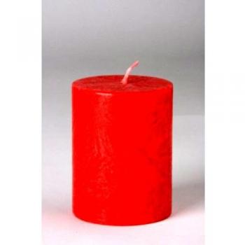 KERZENFARM Small Pillar Candle, Red, Black, One Size