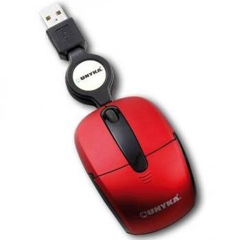 Raton Mini Mouse UK-1021 Rojo USB Laser RETRACTIL