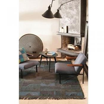 Toulemonde Bochart ~ Folk - rel6904, lana, bleu 170x240