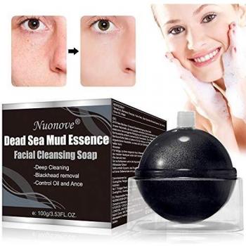 Jabón Exfoliante Acné, Jabon Acne, Black Soap, Jabon Facial, Charcoal Soap, Jabón Carbón de Bambú, Jabón de Hecho a Mano, para todo tipo de piel, Trata Acné, Espinillas, Manchas y Piel Grasa, 100g