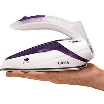 Ufesa S0424315 Plancha Vapor-Seco de Viaje, Pv0500, Blanco Morado, 75 G/Min 1100W
