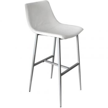 TUONI Set Taburete de bar 2 Uds. Lampo Blanco