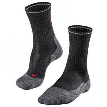 Falke TK2 Women's Trekking Socks - Wool Silk, Thermo-Regulated, Anti-Blister, Grey Anthracite