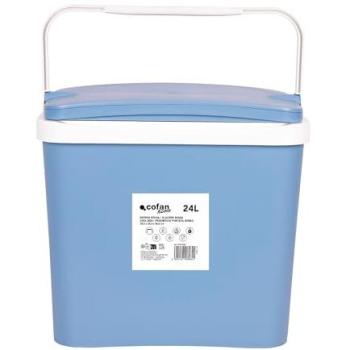Nevera Rígida 24L Azul Claro | Polipropileno | Asa Ergonómica | Ideal para Camping y Playa