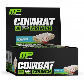 Musclepharm Combat Crunch Bars Birthday Cake - 12 Barras