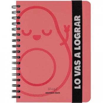 Agenda Mr. Wonderful 2024 Semanal Rosa Lo Vas a Lograr - 15x21 cm