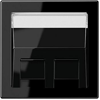 Placa con regleta inscripción para adaptador 30° negro JUNG 0712000796