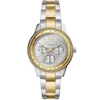 Reloj de Mujer Fossil Stella ES5107 Multifuncional Bicolor con Correa de Acero inoxidable 37mm