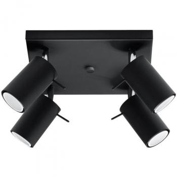 Aplique de Techo RING 4 Negro GU10 LEDBOX