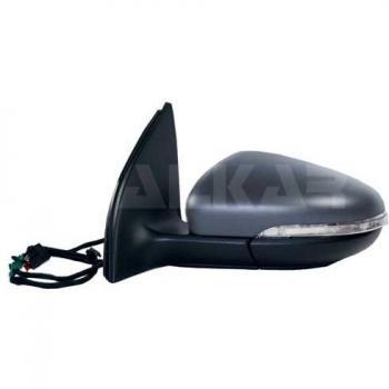 Retrovisor Alkar 6129124 - Espejo retrovisor de puerta, tipo OEM, diseñado para vehículos específicos, con acabado en negro y cristal plano