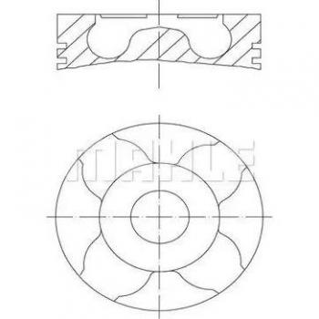 Pistón MAHLE ORIGINAL 0100401 de alta calidad