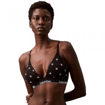 Sujetador Triángulo Moderno de Algodón Calvin Klein con Logo en Negro - Talla S