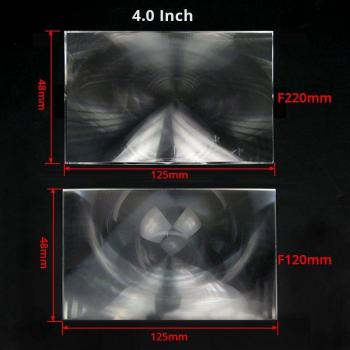 Lente de enfoque PMMA para proyector de teléfono, óptica de condensación, tamaño ajustable de 3.5 a 7 pulgadas