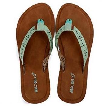 ARRIGO BELLO Chanclas para Mujer de Piscina Ahuecar PU Cuero Playa Comoda Sandalias Tamaño 36-41
