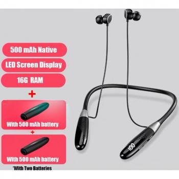 Auriculares Bluetooth TWS 5.0 Inalámbricos Deportivos con Banda Magnética para el Cuello, Impermeables y 16GB de RAM para Xiaomi
