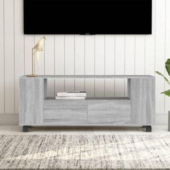 Mueble para TV de madera contrachapada 120x35x48 cm en color gris Sonoma