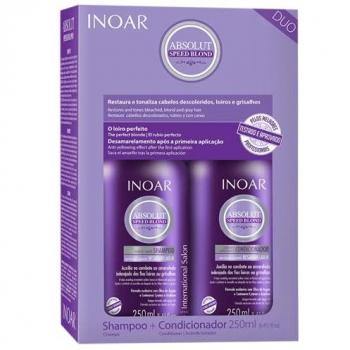 Inoar Duo Absolut Speed Blond Hair Treatment Kit (Shampoo & Conditioner 2x250ml)