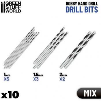 Set de 10 brocas de modelismo Green Stuff