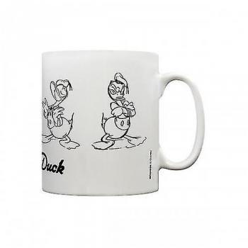 Taza Disney Boceto del Pato Donald Blanco One Size