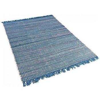 Alfombra de algodón - Tonos Azules - 140x200 cm - Hecha a mano - BESNI