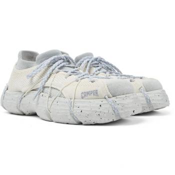 Camper Roku Women's Cotton Fabric Sneakers - White/Grey, Size 36 (6 US)