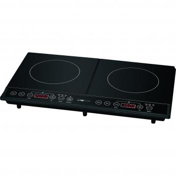 Clatronic DKI 3609 4006160637038 Placa de Inducción Doble Portátil, 3500 W, Negro