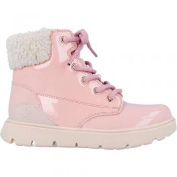 Botines de niña Biomecanics 241211 en charol rosa con cierre de cordones
