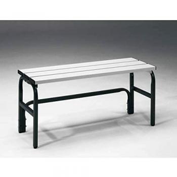 Banco de vestuario Sypro, acero/aluminio, 1015 mm, sin respaldo, color antracita