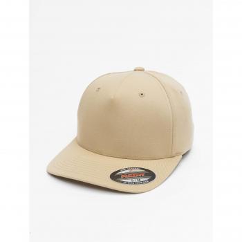 Flexfit Khaki 5 Panel Baseball Cap - Unisex S/M