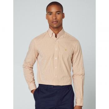 Camisa Essential Ginham amarillo Hackett