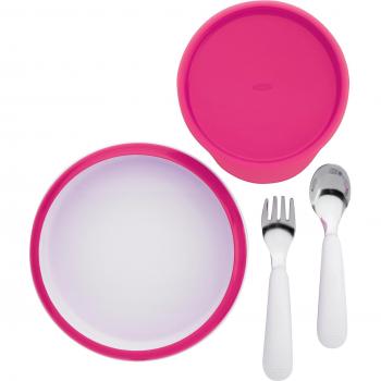 OXO Tot - Vajilla infantil de 4 piezas, color fucsia