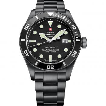 Swiss Military SMA34075.04 - Reloj automático de buceo Swiss Made 500M