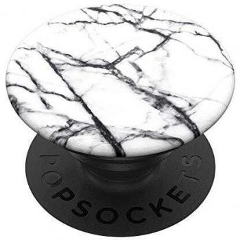 PopSockets PopGrip - Soporte y Agarre para Teléfonos Móviles y Tabletas con un Top Intercambiable - Dove White Marble