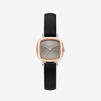 Komono Moneypenny Women's Black Leather Strap Quartz Watch