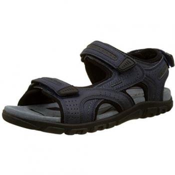 Geox Strada Men's Fitness Sandals - Navy/Dark Grey, Size 45