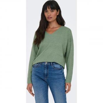 Jersey Only Rica Life Vneck Verde para Mujer