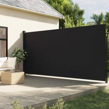 Toldo lateral retráctil 220x500 cm color negro