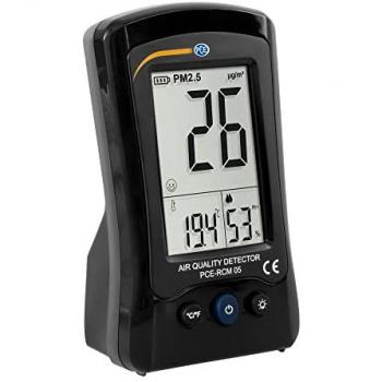 Medidor de Partículas Finas PCE-RCM 05 con Temperatura y Humedad, Función Alarma y Acumulador