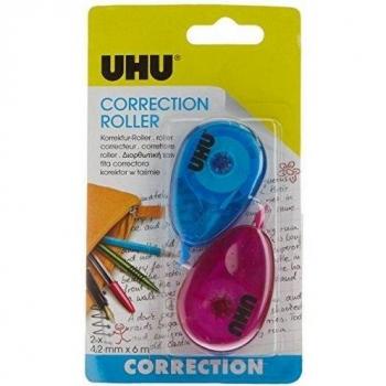 Uhu 39050 - Cinta correctora  6 mm x 4.2 mm, 2 unidades