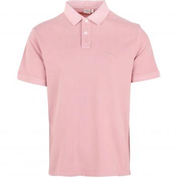 Pepe Jeans Men's New Oliver Short Sleeve Piqué Polo Shirt with Tonal Embroidered Logo, Ash Rose Pink, Sustainable