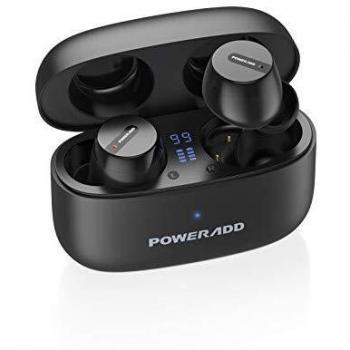 S12 Auriculares Bluetooth , inalámbricos, con graves potentes, auriculares inalámbricos con micrófono, IPX8, resistentes al agua, Bluetooth 5.0, pantalla digital LED, 30 horas de autonomía