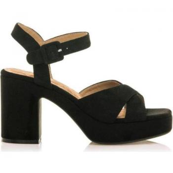 Sandal Zapatos Mustang 50655-C55603 para mujer, color negro, con tacón y planta de piel