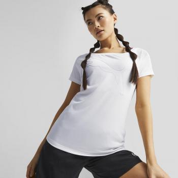 Puma Women's Train Favorite Short Sleeve T-Shirt - White/Grey, Size S