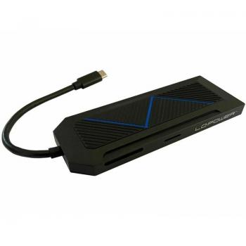 Hub USB-C 6 Puertos LC-Power LC-HUB-C-MULTI-6-RGB con Iluminación RGB y Conectividad USB 3.2 Gen 2