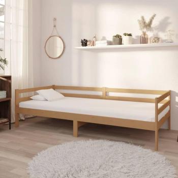 Sofá cama con colchón 90x200 cm ámbar madera de pino