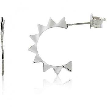 Córdoba Jewels | Pendientes en plata de ley 925 con diseño Aro Triangles Silver