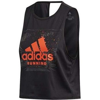 adidas Fast GFX Crop Camiseta de Tirantes, Mujer, Negro, M