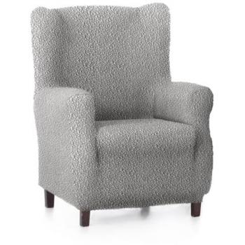 Eysa Funda Sofá Ajustable Roc Gris - Protege Tu Sofá, Funda para sillón orejero Eysa ROC Gris claro 80 x 120 x 100 cm, Eysa Funda de sillón orejero elástica