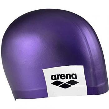 Arena Logo Moulded Swimming Cap - Purple